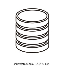 data center disk isolated icon vector illustration design