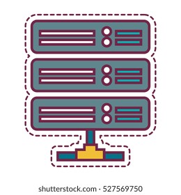 data center disk isolated icon