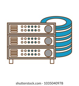 data center disk with server