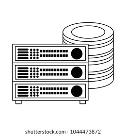 data center disk with server