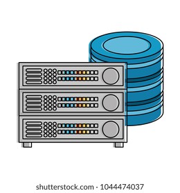 data center disk with server