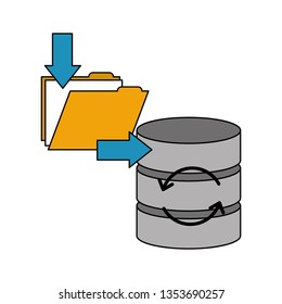 data center disks with folder isolated icon