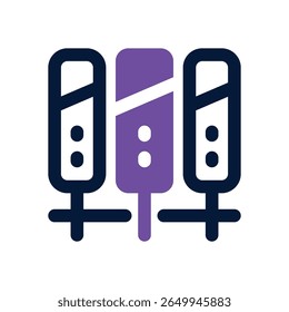 ícone duplo do data center. Ícone vetorial moderno e elegante para sites, aplicativos móveis, materiais de marketing e design corporativo. Totalmente dimensionável e pronto para uso.