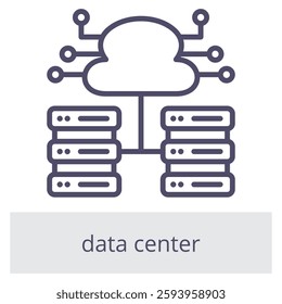 Data Center Element For Design Graphic