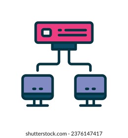 data center filled color icon. vector icon for your website, mobile, presentation, and logo design.