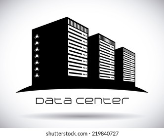 data center graphic design , vector illustration