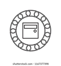 data center icon with blockchain concept. future technology. vector design.
