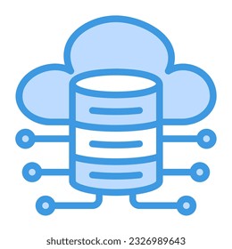 Data Center icon in blue style, use for website mobile app presentation