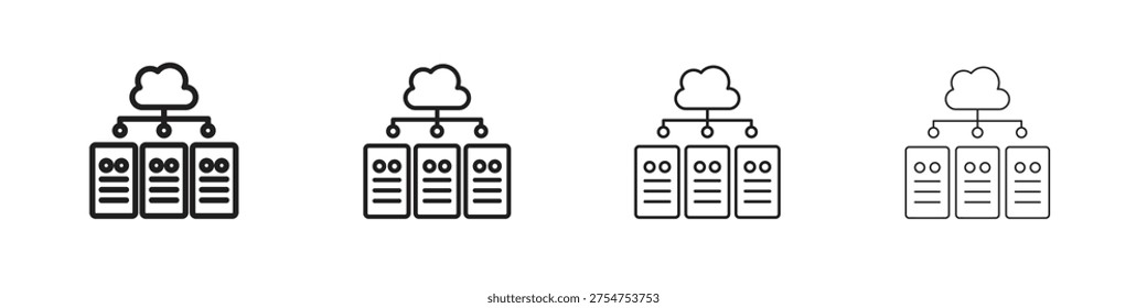Data center icon concept. editable vector trendy illustrations.