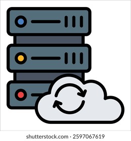 Data Center Icon Element For Design