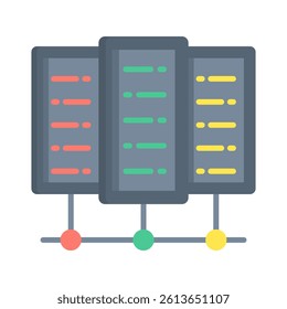 Data Center Icon Element For Design
