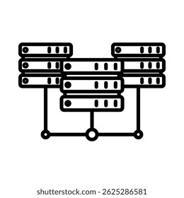Data Center Icon Element For Design