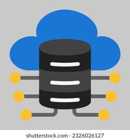 Data Center icon in flat style, use for website mobile app presentation