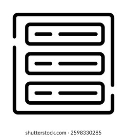 Data Center icon illustration in line style. Perfect for website mobile app presentation. Suitable for any user interface and user experience