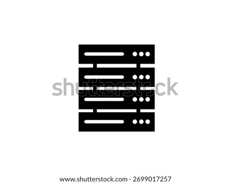 Data center icon isolated on white background.
