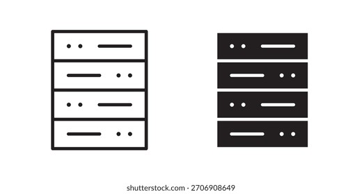 Icono de centro de datos, icono de estilo de contorno para Sitio web o App móvil, gráficos de Vector