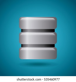 data center icon over blue background. colorful design. vector illustration