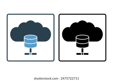 Data center icon. icon related to cloud computing. suitable for web site, app, user interfaces, printable etc. solid icon style. simple vector design editable