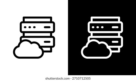 Centro de datos con diseño de conjunto de iconos