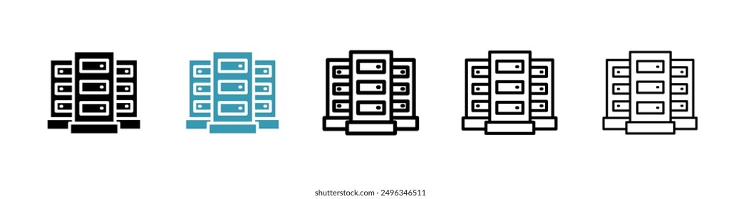 Data center icon set. Data center symbol vector.