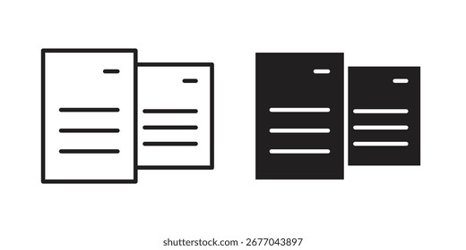 Data center icon. Stroke and Glyph pictogram. Vector illustration on white background