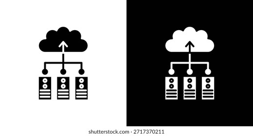 Símbolo de icono de centro de datos para App y Branding.