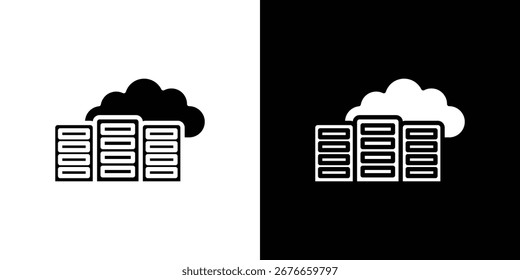 Symbol für das Rechenzentrum, Illustration, Doodle-Design