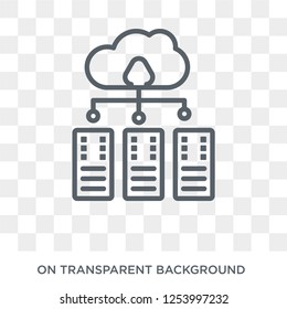 Data center icon. Trendy flat vector Data center icon on transparent background from Internet Security and Networking collection. High quality filled Data center symbol use for web and mobile - Powered by Shutterstock - Get 15% off with code: PIKWIZARD15
