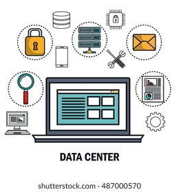 data center laptop digital virtual isolated