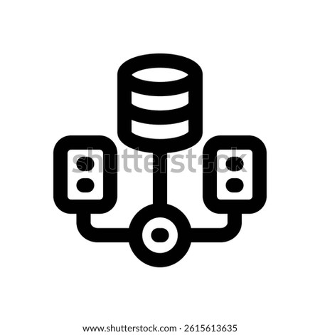 data center line icon. Clean and minimalist vector icon for websites, mobile apps, presentations, and logos. Fully scalable and customizable for any project.