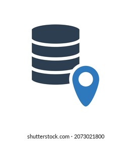 Data Center Location Icon - Server Location Icon