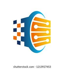Data Center Logo Design Template