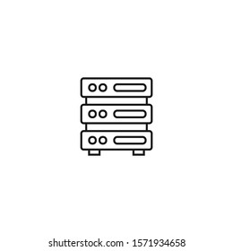 data center - minimal line web icon. simple vector illustration. concept for infographic, website or app.