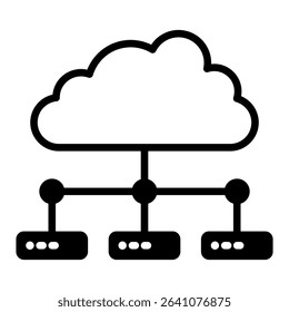 Data center mixed glyph icon. Simple vector icon design in glyph style. Editable vector format