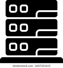 Design moderno de ícone preto do data center