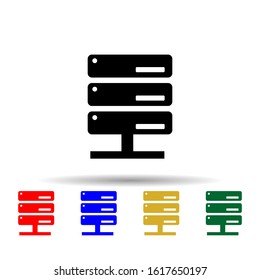 data center multi color style icon. Simple glyph, flat vector of web icons for ui and ux, website or mobile application