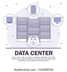 Data center poster with informaton