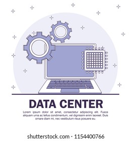 Data center poster with informaton