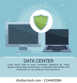 Data center poster with informaton