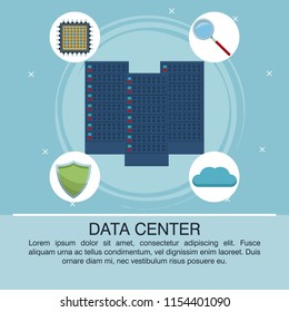 Data center poster with informaton