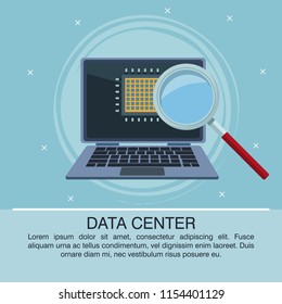 Data center poster with informaton