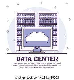 Data center poster with informaton