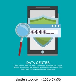 Data center poster with informaton