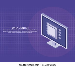 Data center poster with informaton