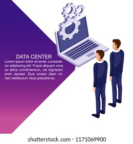 Data center poster with informaton