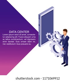 Data center poster with informaton