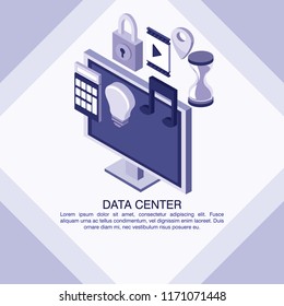 Data center poster with informaton