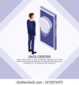 Data center poster with informaton