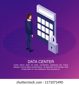 Data center poster with informaton