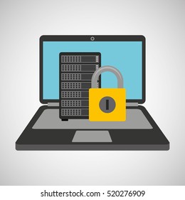 Data Center Protection Cyber Security Vector Illustration Eps 10